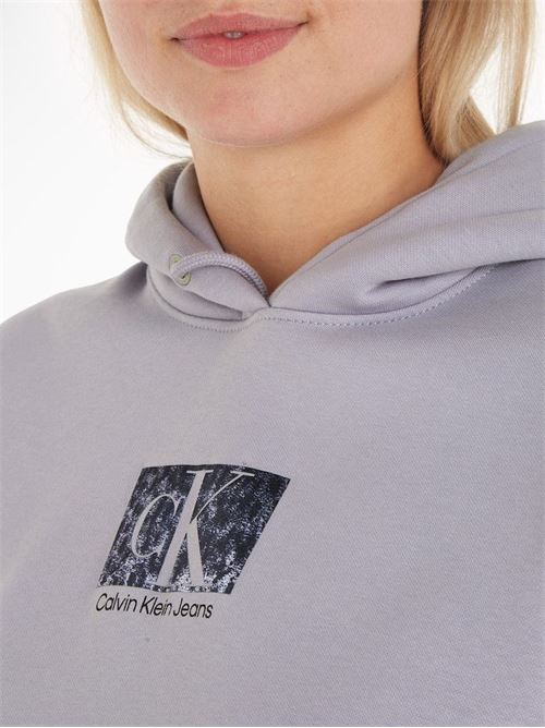printed box cropped hoodie CALVIN KLEIN JEANS | J20J221332PC1